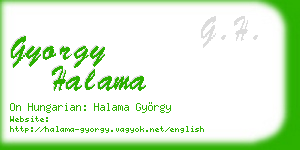 gyorgy halama business card